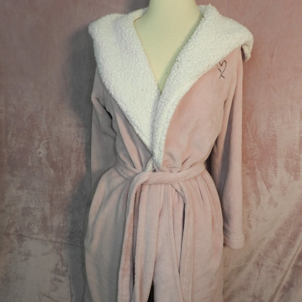 Womens Pink Victoria Secret Fuzzy Robe Size XS